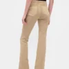 Lage taille twill broek met lang en slank silhouet