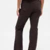 Lage taille twill broek met lang en slank silhouet