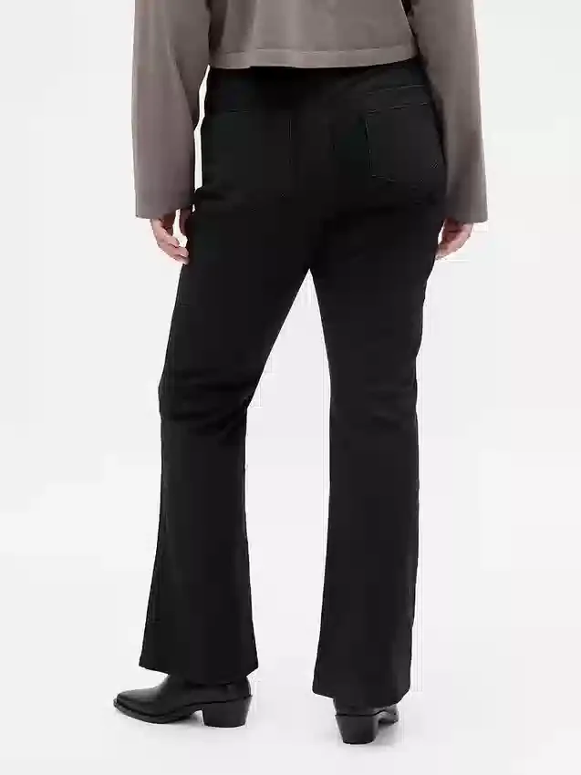 Lage taille twill broek met lang en slank silhouet