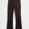 Lage taille twill broek met lang en slank silhouet