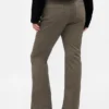 Lage taille twill broek met lang en slank silhouet