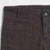 Lage taille twill broek met lang en slank silhouet