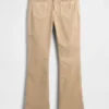 Lage taille twill broek met lang en slank silhouet