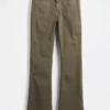 Lage taille twill broek met lang en slank silhouet