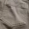 Lage taille twill broek met lang en slank silhouet