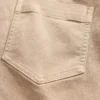 Lage taille twill broek met lang en slank silhouet