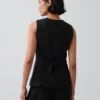 Lang model vest met hoge hals