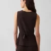 Lang model vest met hoge hals