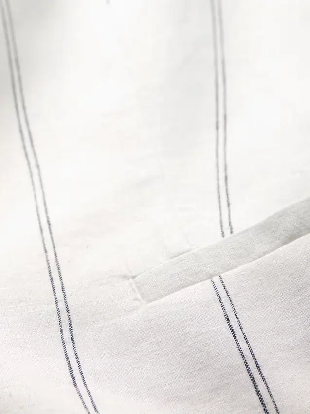 Lang model vest van linnenmix