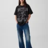 Led Zeppelin T-shirt met print in relaxte pasvorm