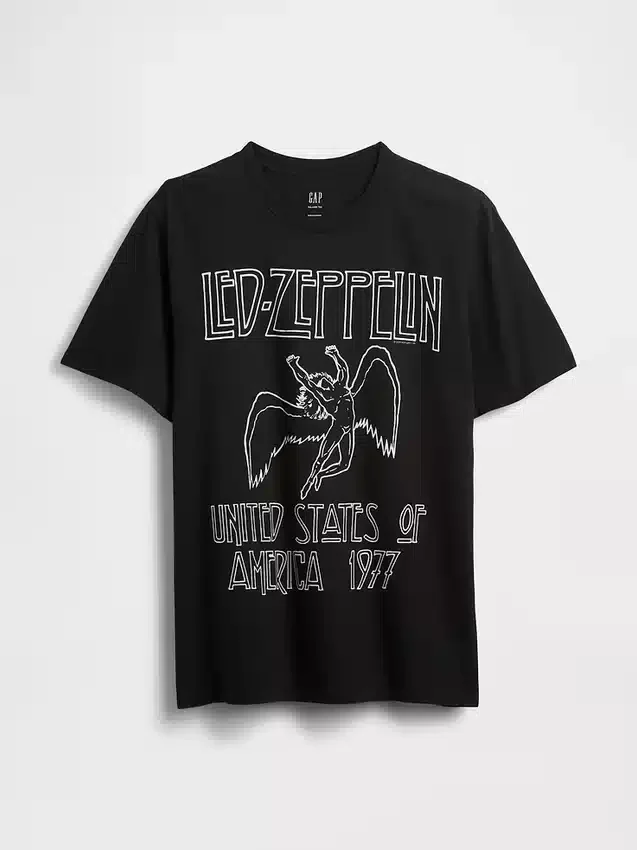 Led Zeppelin T-shirt met print in relaxte pasvorm