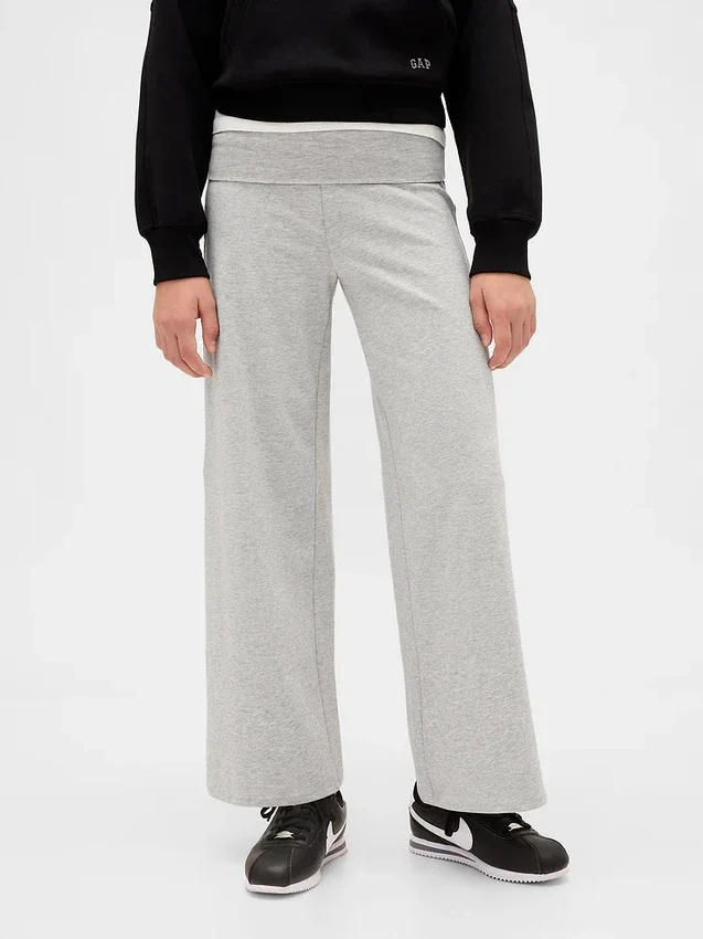 Legging met brede pijpen en omgeslagen boord voor kinderen