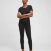 Legging met hoge taille en bi-stretch