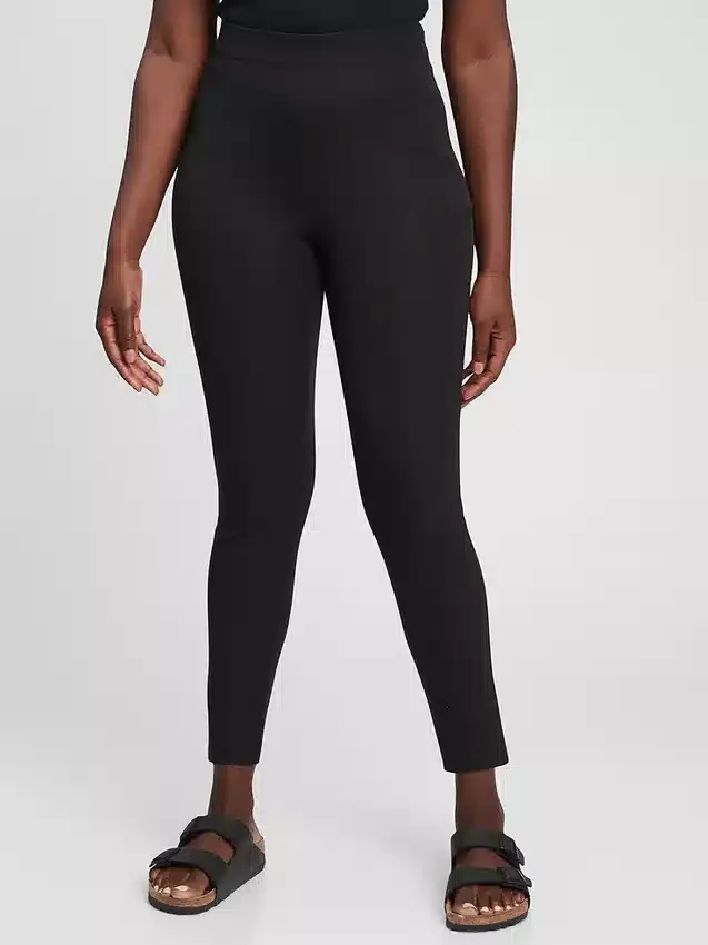 Legging met hoge taille en bi-stretch