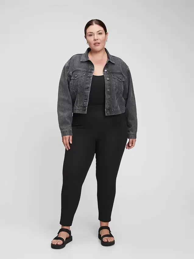 Legging met hoge taille en bi-stretch