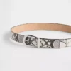 Leren riem met slangenprint