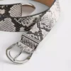 Leren riem met slangenprint