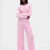 Lichtgewicht CashSoft Pointelle-pyjama-broek met hartjesmotief