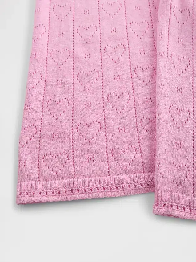 Lichtgewicht CashSoft Pointelle-pyjama-broek met hartjesmotief