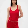 Lichtgewicht CashSoft pyjama-tanktop met hartjesmotief in pointelle-breisel