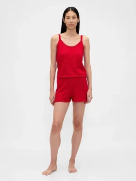 Lichtgewicht CashSoft pyjama-tanktop met hartjesmotief in pointelle-breisel
