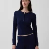 Lichtgewicht CashSoft pyjama-top met hartjesmotief in pointelle