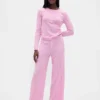 Lichtgewicht CashSoft pyjama-top met hartjesmotief in pointelle