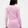 Lichtgewicht CashSoft pyjama-top met hartjesmotief in pointelle