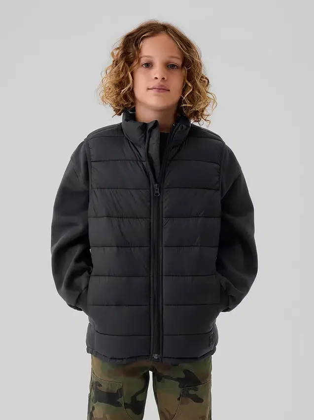 Lichtgewicht gerecycled puffervest voor kinderen