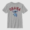 Lilo en Stitch Ohana T-shirt in collegestijl