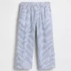 Linnen-katoenen broek met elastische tailleband voor Baby & Peuter