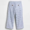 Linnen-katoenen broek met elastische tailleband voor Baby & Peuter