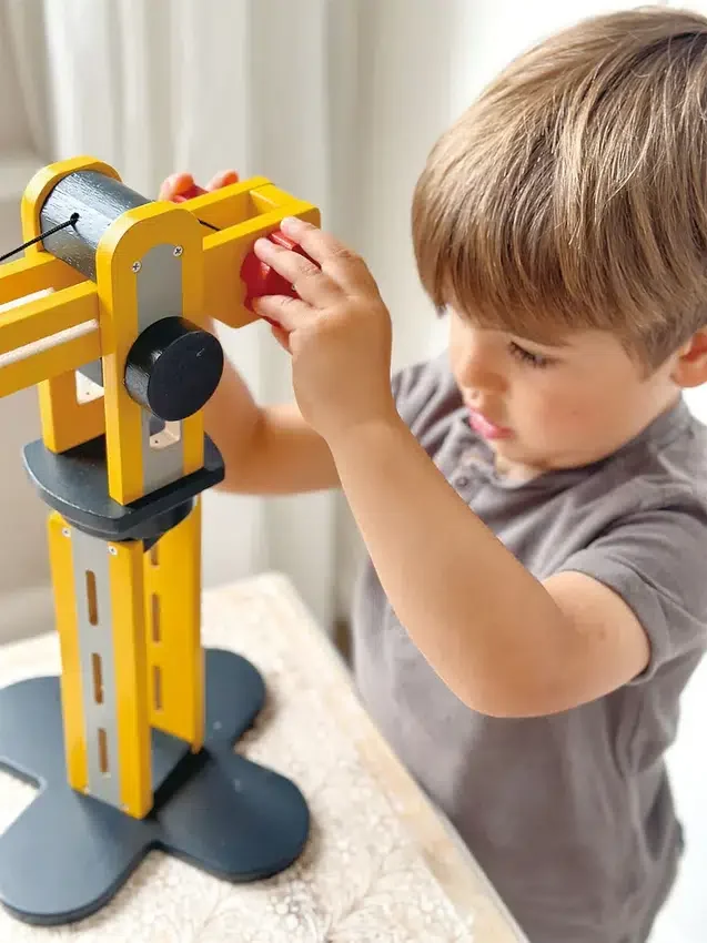 Little Builder Peuter Speelgoed: Gele Kraan