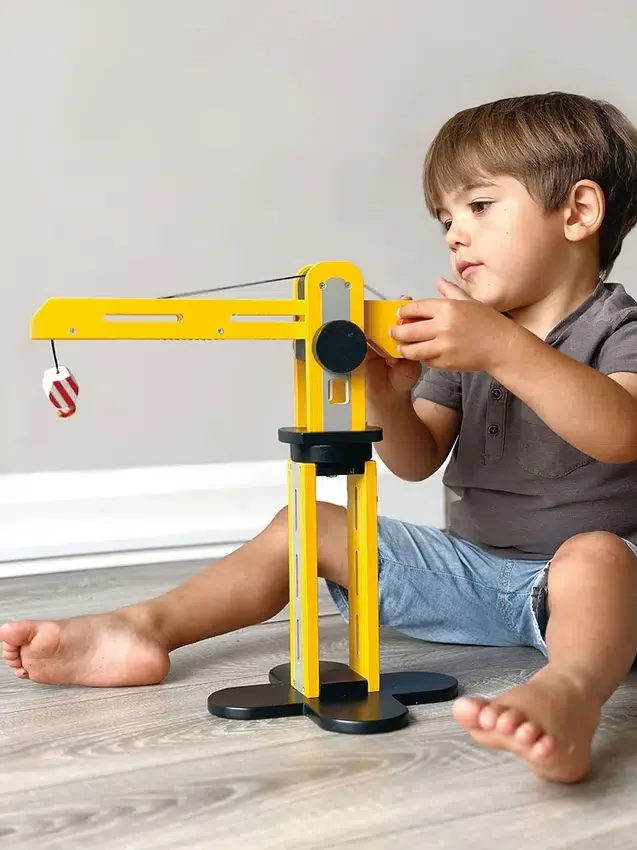 Little Builder Peuter Speelgoed: Gele Kraan