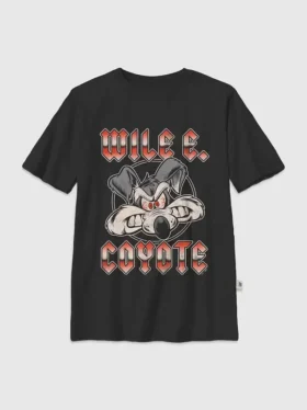 Looney Tunes-T-shirt voor kinderen met metalen Wile E.-afbeelding