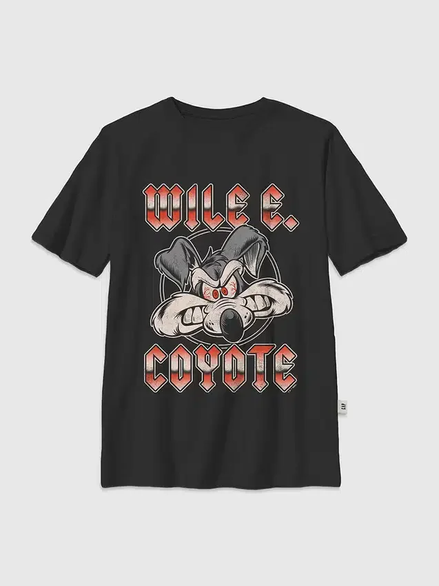 Looney Tunes-T-shirt voor kinderen met metalen Wile E.-afbeelding