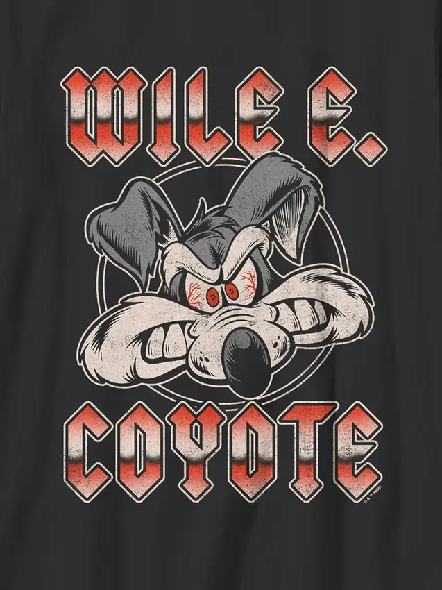 Looney Tunes-T-shirt voor kinderen met metalen Wile E.-afbeelding