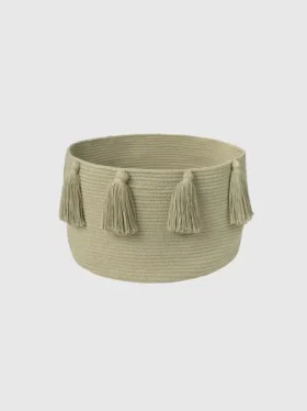 Lorena Canals Basket New Tassels Olive