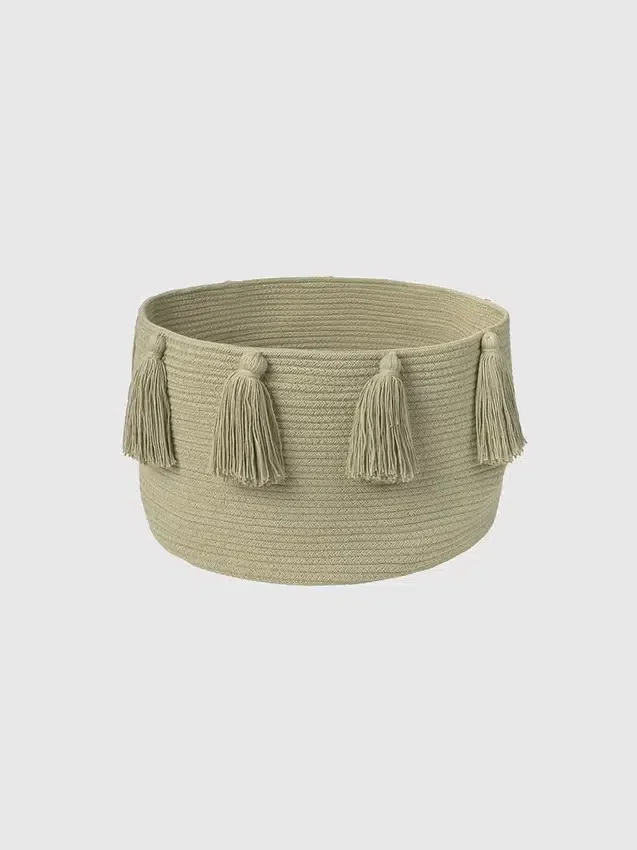 Lorena Canals Basket New Tassels Olive