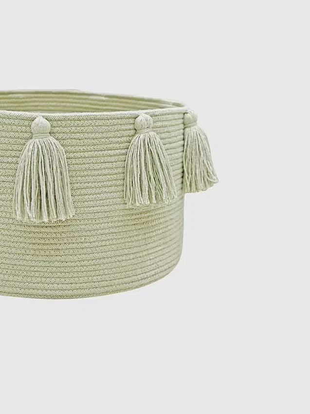 Lorena Canals Basket New Tassels Olive