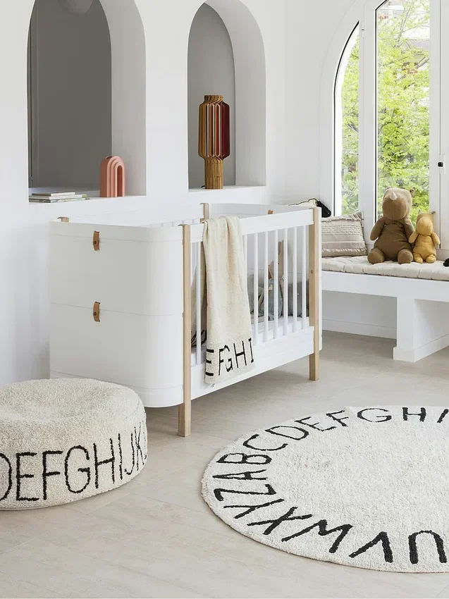 Lorena Canals wasbaar vloerkleed ABC Natural Black
