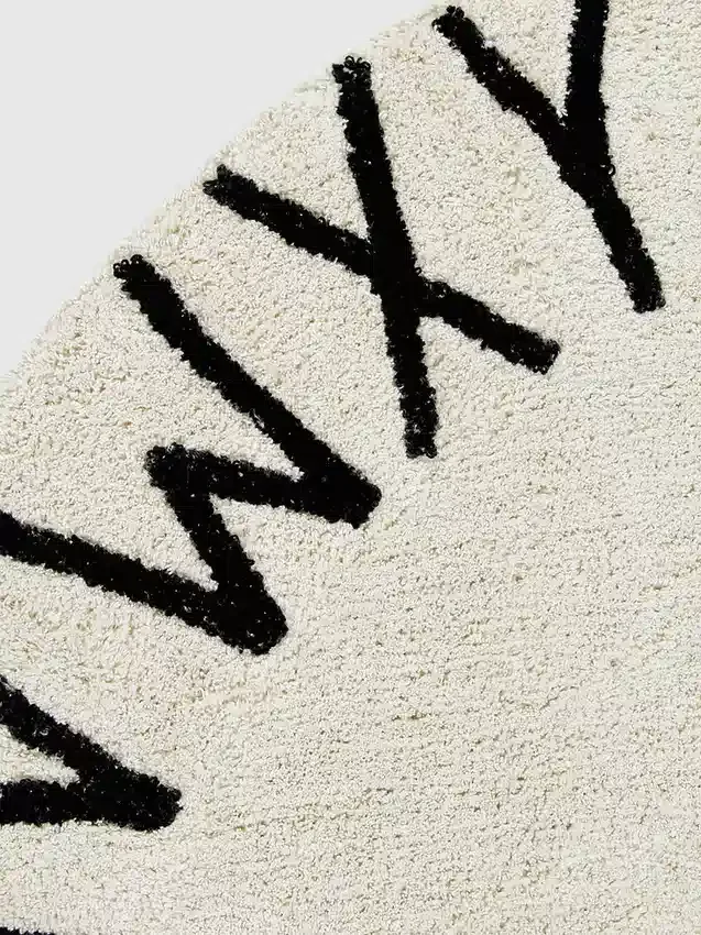 Lorena Canals wasbaar vloerkleed ABC Natural Black