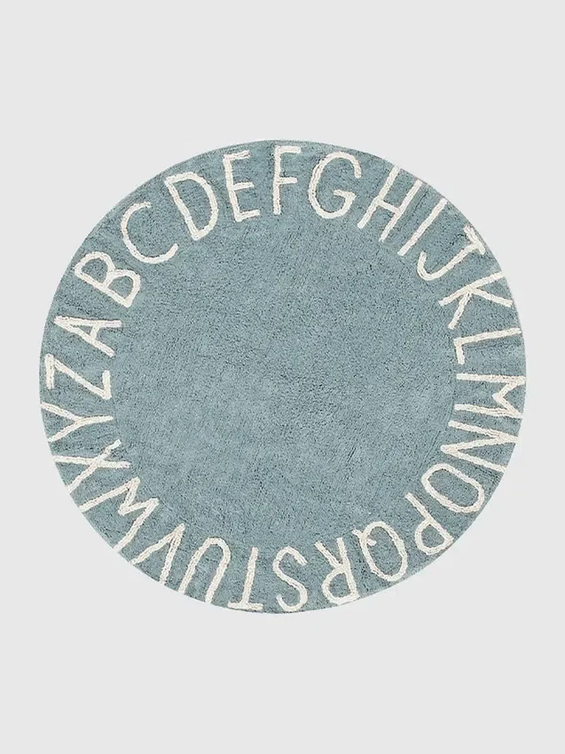 Lorena Canals wasbaar vloerkleed Abc Natural Vintage Blue
