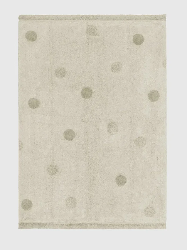 Lorena Canals wasbaar vloerkleed Hippy Dots Olive