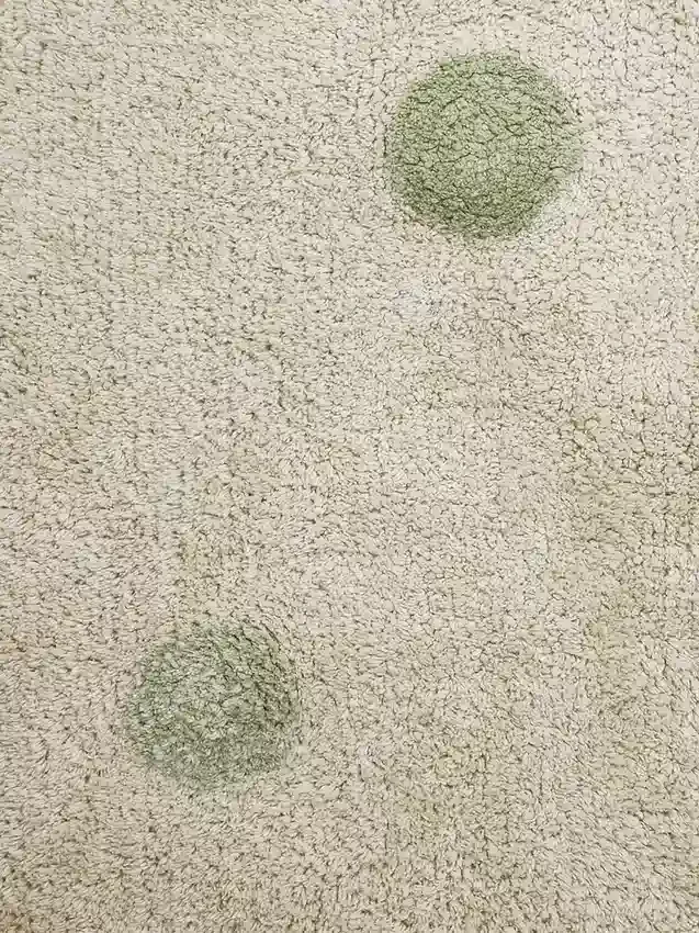 Lorena Canals wasbaar vloerkleed Hippy Dots Olive