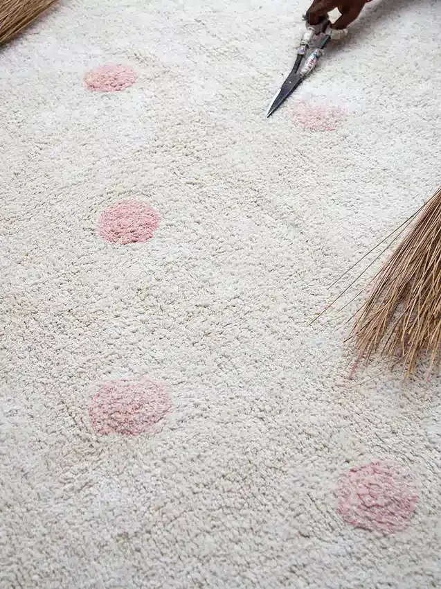Lorena Canals wasbaar vloerkleed Hippy Dots Vintage Nude