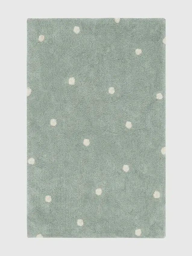 Lorena Canals wasbaar vloerkleed Mini Dot Blue Sage