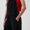 Loszittende denim shortalls