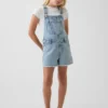 Loszittende denim shortalls voor kinderen