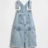 Loszittende denim shortalls voor kinderen